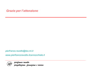 [email_address] www.pierfrancoravotto.ilcannocchiale.it Grazie per l’attenzione 