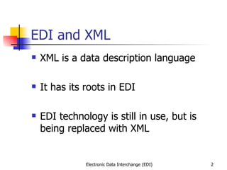 1   electronic data interchange (edi)