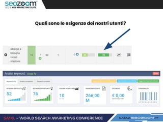 Quali sono le esigenze dei nostri utenti?
 