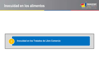 Inocuidad en los alimentos




        Inocuidad en los Tratados de Libre Comercio
 