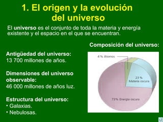 1. el origen del universo y de la vida | PPT