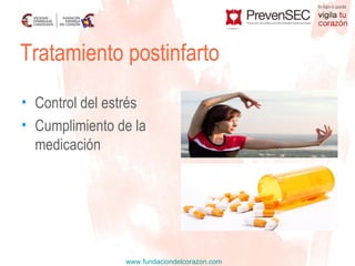 Control del estrés Cumplimiento de la medicación Tratamiento postinfarto 