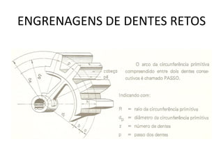 ENGRENAGENS DE DENTES RETOS
 