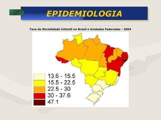 EPIDEMIOLOGIA Taxa de Mortalidade Infantil no Brasil e Unidades Federadas - 2004 