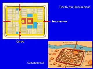 Cardo eta Decumanus



                        Decumanus




Cardo




        Caesaraugusta
 