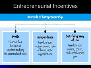 2626
Entrepreneurial IncentivesEntrepreneurial Incentives
 