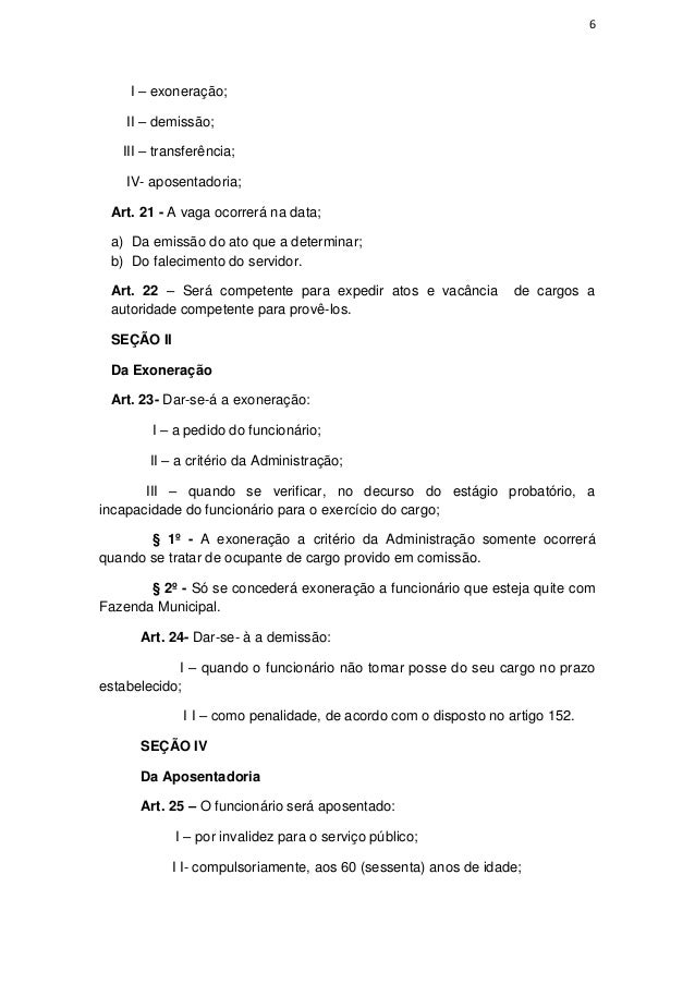Estatuto do Servidor Público de Bom Jardim - MA