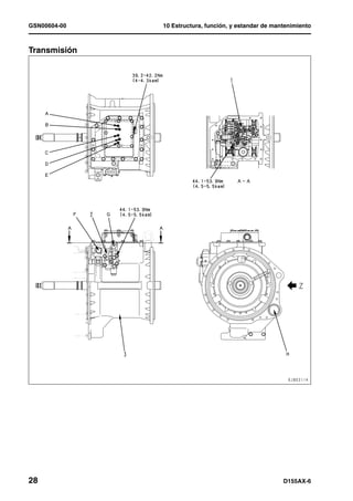 GSN00604-00       10 Estructura, función, y estandar de mantenimiento



Transmisión   1




28                                                         D155AX-6
 