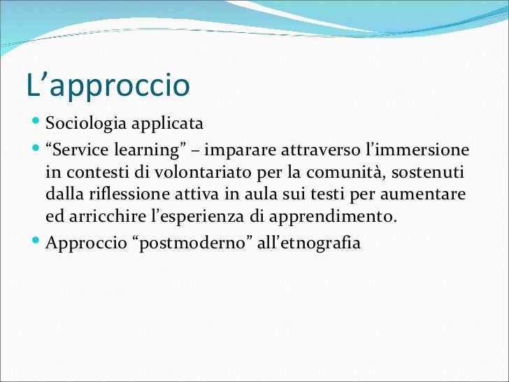 1. etnografia e osservazione partecipante