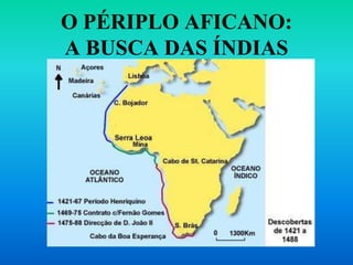 O PÉRIPLO AFICANO:
A BUSCA DAS ÍNDIAS
 