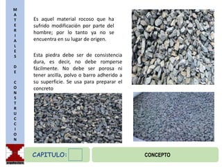 LA PIEDRA CHANCADA COMO AGREGADO | PPTX