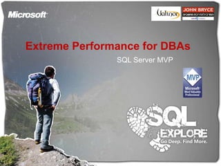 Extreme Performance for DBAs מאיר דודאי| SQL Server MVP| ואלינור 