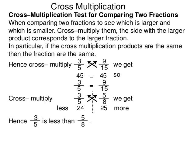 1 f7 on cross-multiplication
