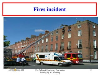 4/6/2022 11:06 AM Fire Safety & Emergency Evacuation
Training By N.L.Choubey
12
Fires incident
 