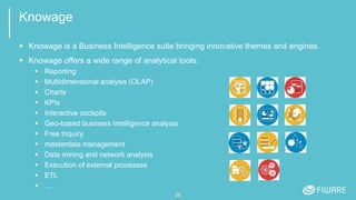 Knowage
§ Knowage is a Business Intelligence suite bringing innovative themes and engines.
§ Knowage offers a wide range o...
