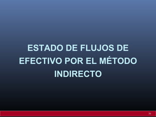 ESTADO DE FLUJOS DE
EFECTIVO POR EL MÉTODO
INDIRECTO

36

 