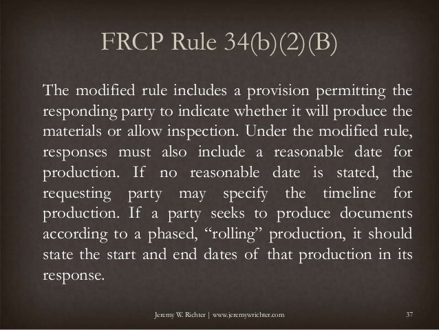 2015 changes to the discovery rules of the federal rules of civil pro 
