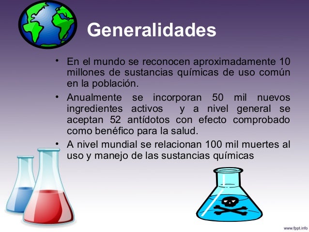 Generalidades de las Sustancias Químicas