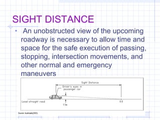 Sight Distance Highway Engineering 1 geometric design elements of road by malyar talash | PPT