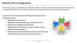 Gestión de la Integración de Proyectos PMBoK | PDF