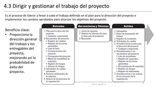 Gestión de la Integración de Proyectos PMBoK | PDF