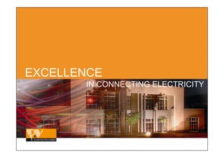 EXCELLENCE
       IN CONNECTING ELECTRICITY
 