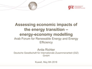 Assessing economic impacts of the energy transition – energy-economy modelling