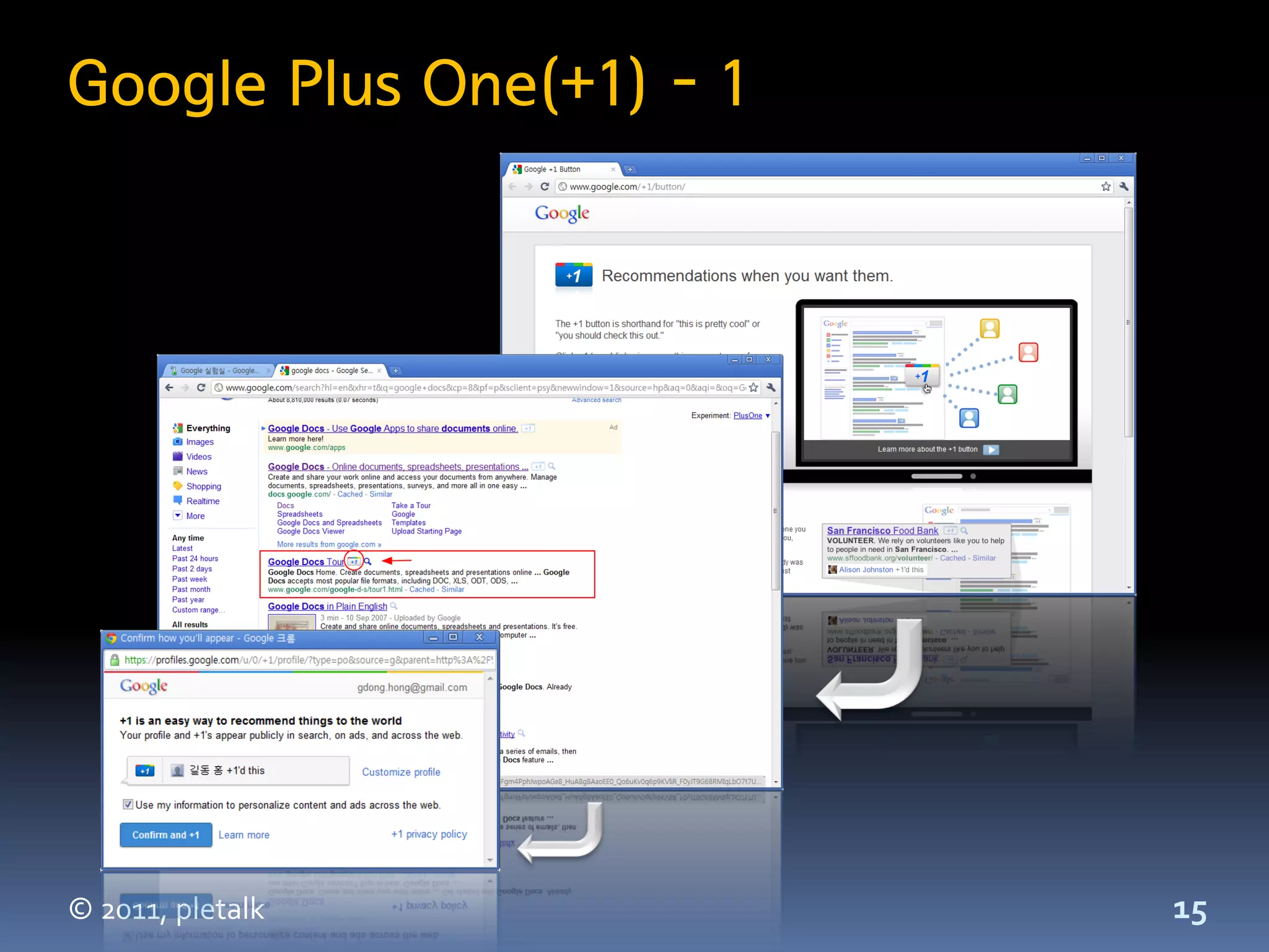 Google Plus One(+1) - 1




© 2011, pletalk           15
 