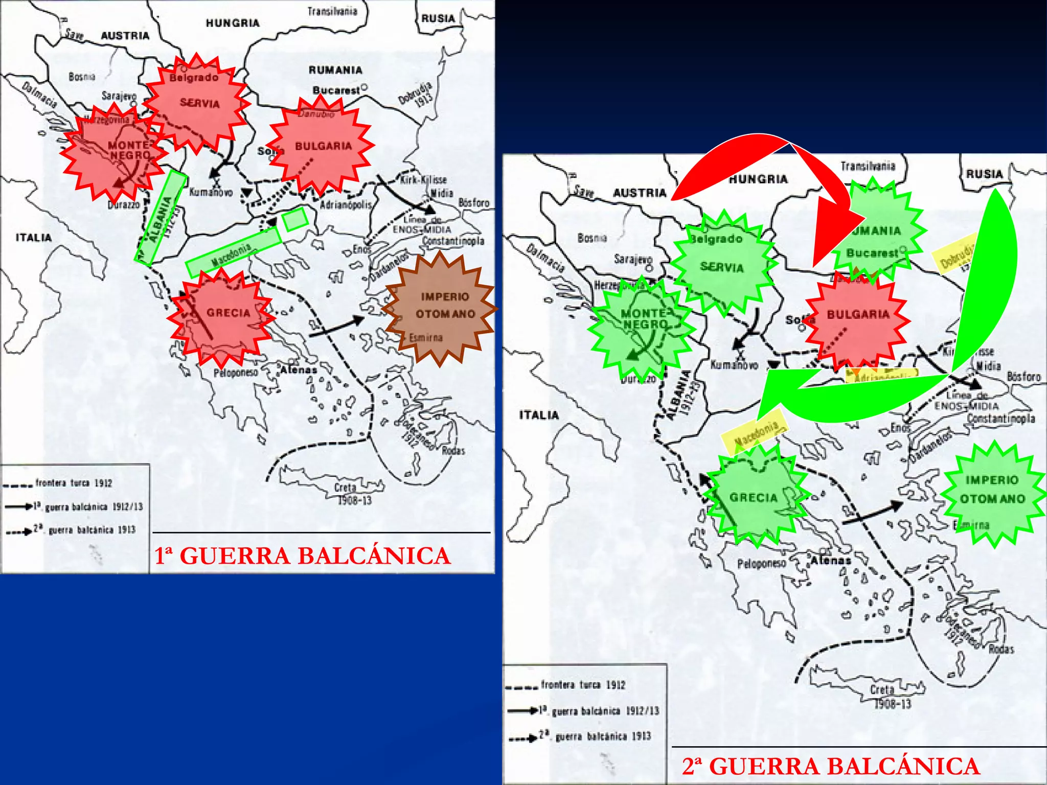 1ª GUERRA BALCÁNICA 2ª GUERRA BALCÁNICA