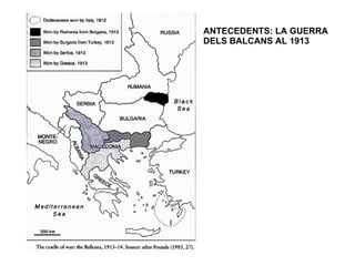 ANTECEDENTS: LA GUERRA DELS BALCANS AL 1913 