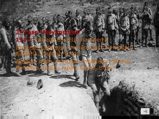 3ª Fase “Movimentos” 1917:  Entrada dos EUA na Guerra Impérios Centrais:  Alemão, Austro-Húngaro, Bulgária, Império Turco Aliados:  Itália, Portugal, Inglaterra, Sérvia, Roménia, URSS, Japão, China, Brasil 
