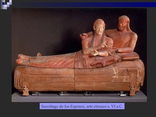 Sarcófago de los Esposos, arte etrusco s. VI a.C. 