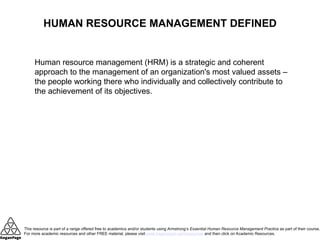 Comprehensive Guide to Human Resource Management: Strategies, Theories ...