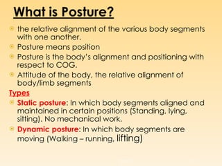 Comprehensive Overview of Human Posture: Types, Analysis, and Factors | PPT