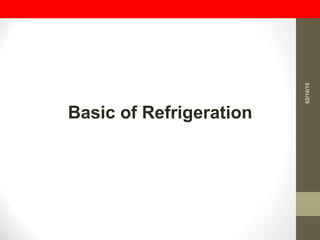 Basic of Refrigeration
02/16/16
 