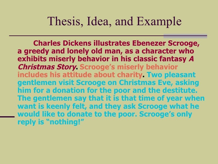 Thesis for charles dickens