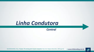 Linha Condutora
MOURKOGIANNIS, Nikos. Purpose: The staring point of great companies. New York: Palgrave Macmillan, 2006 (pg.6-8)
Central
 