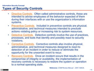 Directive Control Examples 1 info sec+risk-mgmt | PDF