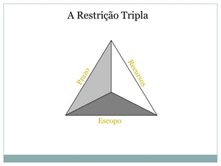 A Restrição Tripla




      Escopo
 