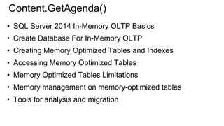 In Memory OLTP | PPT