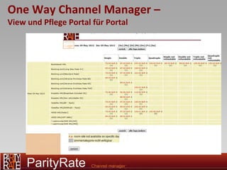 One Way Channel Manager –
View und Pflege Portal für Portal
 