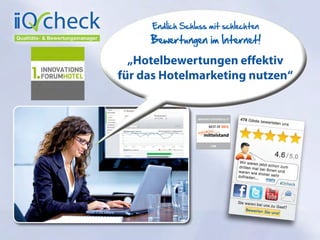 „Hotelbewertungen effektiv
für das Hotelmarketing nutzen“
 