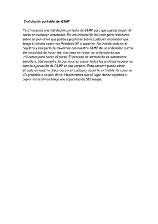 1. instalación de gimp para slide