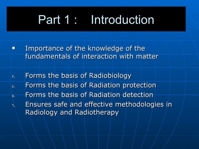 Interaction of Radiation with Matter | PPT | Physics | Science