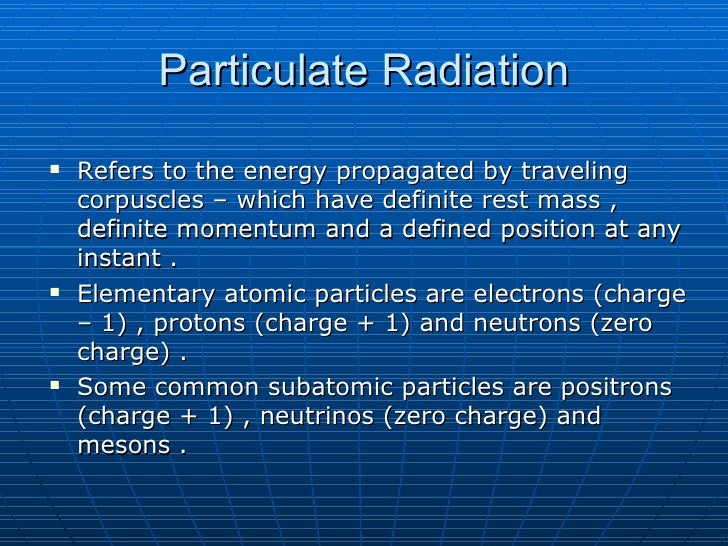 Interaction of Radiation with Matter