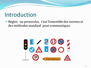 Introduction4Règles:  ou protocoles,  c’est l’ensemble des normes et des méthodes standard  pour communiquer. 
