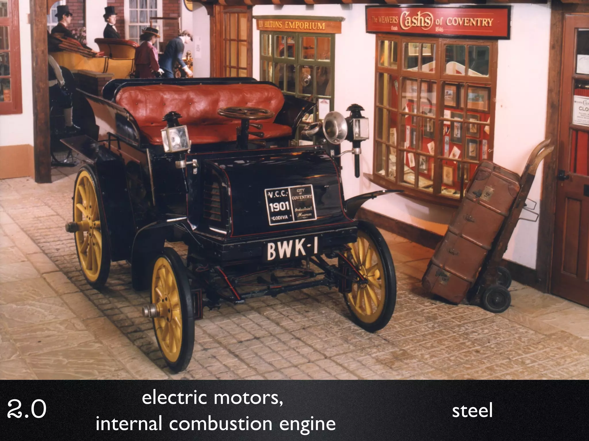 2.0 electric motors,  internal combustion engine steel 