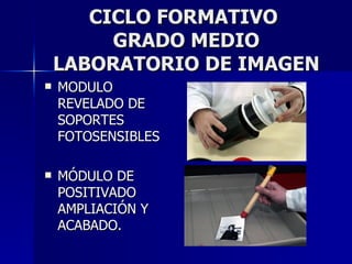 CICLO FORMATIVO  GRADO MEDIO LABORATORIO DE IMAGEN ,[object Object],[object Object]