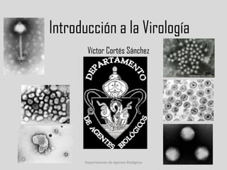 Introducción a la Virología Víctor Cortés Sánchez Departamento de Agentes Biológicos Departamento de Agentes Biológicos 