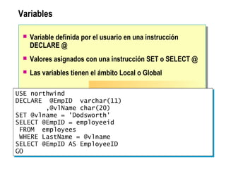 1. introduccion a transact-sql | PPT